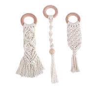 Milisten 3 Pcs Baby Teething Toys Hand Woven Cotton Rope Molar Rods Easy to Hold and Clean for Infant Babies