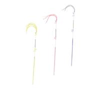 Milisten 3 Pcs Cat Teaser with Tassel Interactive Spring Wand Playthings for Indoor Cats Lightweight Portable Kitten Exerciser to Behavior and Boost Activity