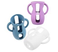 Milisten 3 Pcs Silicone Sleeves for Bottles 240ml with Handles, Compatible with Philips Glass Bottle Protector, Drop-Resistant Insulation Covers for Feeding