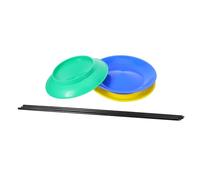 Milisten 3 Set Plastic Spinning Plates Set with Training Juggling Sticks Lightweight Portable Circus Props for Balancing Tricks and