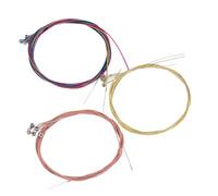 Milisten 3 Sets Acoustic Guitar Strings Durable Metal Strings for Folk Guitars Bright Tone Comfortable Feel Lightweight Easy to Replace for Musicians the Go