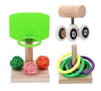 Milisten 3 Sets Bird Training Set Parrot Trick Tabletop Mental Health Intelligence Training Wooden Premium Safe Material Bright Multi Colors Suitable for Feather Friends Random Color