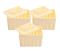 Milisten 3 Sets Cheese Press Tool and Tofu Press Mould Plastic Kit Pressing Mold for Home Use Suitable for Homemade Cheese and Tofu Making