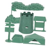 Milisten 3 Sets Military Sandbox DIY Military Model Kit with Miniature Figures and Scene Components for Boys Age Imaginative Building and War Simulation Play