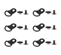 Milisten 30 Set Shoelace Hooks Boot Lace Hooks Lace Fittings Shoe Lace Eyelets Metal Loop Ring with Rivets for Climb Hiking Shoes Work Outdoor Fittings, Black