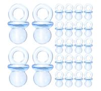 Milisten 300pcs Acrylic Pacifiers Charms: Miniature Blue Pacifiers Table Scatter Decorations for Baby Shower Birthday Party Favors Supplies