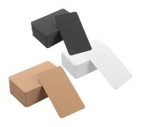 Milisten 300pcs Blank Memo Cards DIY Study Flashcards for Learning English Words Black, White, and Kraft Paper, Small Note Cards for Office and School Revision