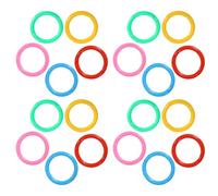 Milisten 300pcs Plastic Loose Leaf Binder Rings Set 20mm Multi-Color Book Rings for Paper Binding, Flashcards, Keychains, Suitable for School, Office and Home Use
