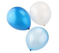 Milisten 30pcs Beautiful Light Blue Balloons Pearl Lustre Latex Balloons for Boys and Girls Fun Festive Decor