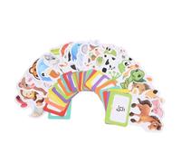 Milisten 30pcs Educational Flash Cards for Learning English and Chinese Animals Bright Early Learning Cards for Boys Portable Plaything for Home School Travel