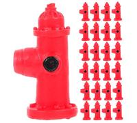 Milisten 30pcs Fake Fire Hydrant: Realistic Mini Fire Hydrant Models - Resin Ornaments For Dollhouse Decoration Micro Landscaping Photography Props