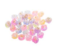Milisten 30PCS Glow The Dark Resin Shell Charms Realistic Clams with Pearls for DIY Crafts Hair Clips Jewelry Boxes Scrapbooking Stationery Decoration Colors of Each