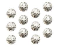 Milisten 30pcs Metal Round Flat Buttons Coats Buttons Jacket Button Shirt Suit Trousers Buttons for DIY Craft Sewing Buttons Silver 20mm