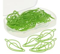 Milisten 30pcs Leaf Shaped Paper Clips Metal Paper Clips Reliable Multi-Function High-Grade Metal Material for Office School Documents and Photos