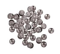 Milisten 30pcs Metal Round Flat Buttons Coats Buttons Jacket Button Shirt Suit Trousers Buttons for DIY Craft Sewing Buttons Black 20mm