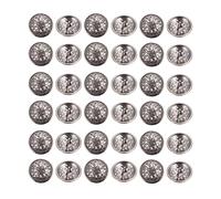 Milisten 30pcs Metal Round Flat Buttons Coats Buttons Jacket Button Shirt Suit Trousers Buttons for DIY Craft Sewing Buttons Black 18mm