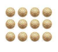 Milisten 30pcs Metal Round Flat Buttons Coats Buttons Jacket Button Shirt Suit Trousers Buttons for DIY Craft Sewing Buttons Gold 23mm