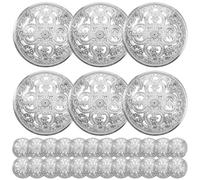 Milisten 30pcs Metal Round Flat Buttons Coats Buttons Jacket Button Shirt Suit Trousers Buttons for DIY Craft Sewing Buttons Silver 25mm