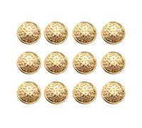 Milisten 30pcs Metal Round Flat Buttons - Coats, Jacket, Shirt, Suit, Trousers Buttons for DIY Craft Sewing - Light Gold, 18mm