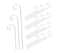 Milisten 30pcs Metal Shepherds Hooks for Hanging Plants Solar Lights Bird Feeders Garden Signs Outdoor Decor with Coated Finish Easy Assembly Versatile Use