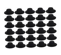 Milisten 30Pcs Miniature Cloth Doll Hats Tiny Black Jazz Top Hats DIY Accessories for Doll Dress Up Cosplay Photography Craft Projects Lightweight