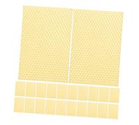 Milisten 30pcs Natural Beeswax Honeycomb Foundation Sheets Beekeeping Wax Frames for Hive Compatibility Ventilated Wax for Nest Building and Candle Crafting