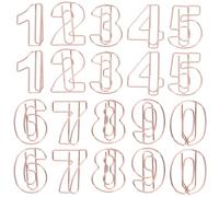 Milisten 30Pcs Number Shaped Paperclips Metal Decorative Office Document Clips Suitable for Home Study and School