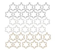 Milisten 30pcs Open Bezel Charms Resin Mold for Jewelry Making Christmas Hollow Frame Pendants for Resin Earrings Necklace Bracelet (Christmas Snowflake)