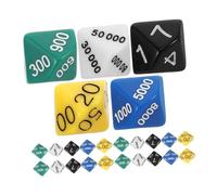 Milisten 30pcs Place Value Discs Plastic Dice Set for Board Game Accessories with Fine Craftsmanship and Lightweight Design, for Parties and Educational Use Random Color