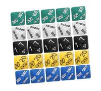 Milisten 30Pcs Plastic Place Value Dice for Board Games Versatile Dice for Party Props and Entertainment and Portable Game Dices for Home and Bar Use