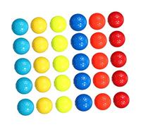 Milisten 30pcs Rubber Golf Practice Balls Lightweight Tear Resistant Training Balls for Indoor Outdoor Use Multi Color Double Design for Beginners