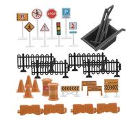 Milisten 30pcs Traffic Road Signs Set Educational Playset with Safety Symbols for Home and School Learning Traffic Rules Enhances Creativity and Awareness