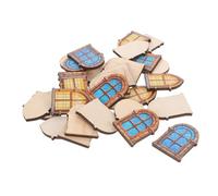 Milisten 30pcs Vintage Wooden Dollhouse Windows Miniature European Style Window Frames for DIY Mini Furniture Decoration Crafting Enthusiasts Sustainable Wood