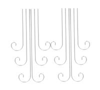 Milisten 30pcs Weather Resistant Garden Shepherds Hooks for Outdoor Hanging Plant Hangers Bird Feeders Decorative Garden Hooks Metal Plant Marker Holders Easy Tool Installation Various