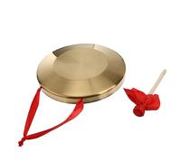 Milisten 32cm Copper Gong Percussion Instrument Hammer Red Traditional Chinese Musical Instrument for Orchestra and Opera Performance