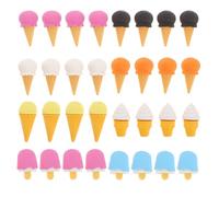 Milisten 32PCS Ice Cream Erasers for Cute Food-Shaped Stationery for Classroom Rewards and Party Favors Portable Drawing Art Erasers for School Homework and Creative Activities