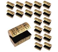 Milisten 32PCS Mini Vintage Pirate Treasure Chests Small Plastic Storage Boxes for Dollhouse Decor Educational Halloween Party Favor Supplies