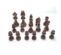 Milisten 32pcs Wooden International Chess Pieces Stylish Classical Brown White Chessmen for Board Replacement Educational Enhancing Logic and Patience