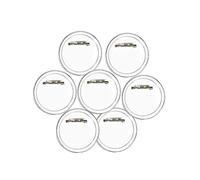 Milisten 36pcs Acrylic Design Button Badges Kit with Stainless Steel Pins Clear Round Craft Supplies for DIY Custom Group Badges and Personalization