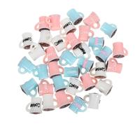 Milisten 36pcs Mini Coffee Cup: Miniature Beverage Mug - Dollhouse Accessories - Mini Coffee Mug Drink Charms for DIY Jewelry Earring Bracelet Necklace Craft
