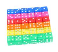 Milisten 36pcs Transparent Rounded Cube Dice Set Acrylic Six Sided Dice for Math Learning Board Games Educational Teaching Tools Party and Gaming Accessories