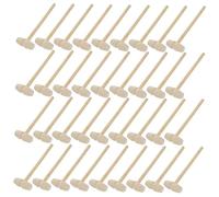 Milisten 36pcs Wooden Mallets Natural Hammer for Boys and Solid Smooth Finish Hand Training Plaything for Muscle Development and Creative Knocking Activities