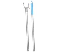 Milisten 37" Stainless Steel Clothes Reach Pole: Heavy Duty Closet Rod with U-Shaped Aluminum Hook - 2-Section Splicing Laundry Hook Pole for Hanging Clothes
