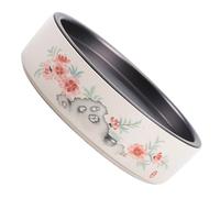 Milisten 380ml Ceramic Teapot Holder Tea Set Tray Japanese Style Small Tea Table with Drain Tray for Home Serving and Storage