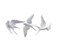 Milisten 3d Ceramic Swallow Wall Sculpture Lightweight Bird Wall Decor for Restaurant Living Room Entryway 11.8x7x1 Inch Nordic Style Hanging Art
