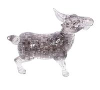 Milisten 3D Crystal Goat Jigsaw Puzzle Self-Assembly Animal Decoration for Home and Office Creative Goat Ornament in Grey for Enthusiasts