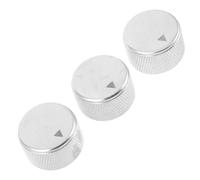 Milisten 3Pcs Aluminum Guitar Volume and Bass Tone Control Knobs, Potentiometer Replacement Caps for Electric Bass, Radio, and Audio Equipment