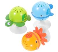 Milisten 3pcs Baby Hand Rattle and Bell Toys Set Strong Suction Cups for Infants, Ocean Pattern, Sensory Music Plaything for Feeding and Early Development Random Color
