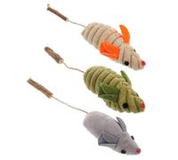 Milisten 3Pcs Bite Resistant Cat Chew Plush Indoor Catnip Mice for Kittens Interactive Teasing to Satisfy Curiosity and Reduce Bad Biting Behavior for Indoor Cats
