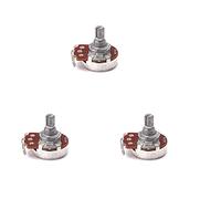 Milisten 3pcs Bk Guitar Potentiometers Volume and Tone Controls Long Shaft Push-pull for